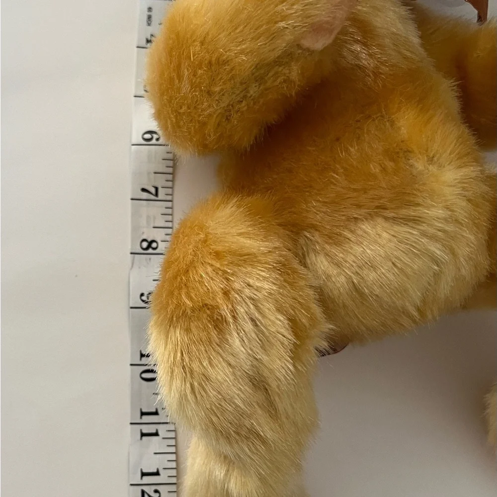 Ty Beanie Baby 2000 Classic “Jeeves” TeddyBear Golden Plush Stuffed Rainbow Nose
